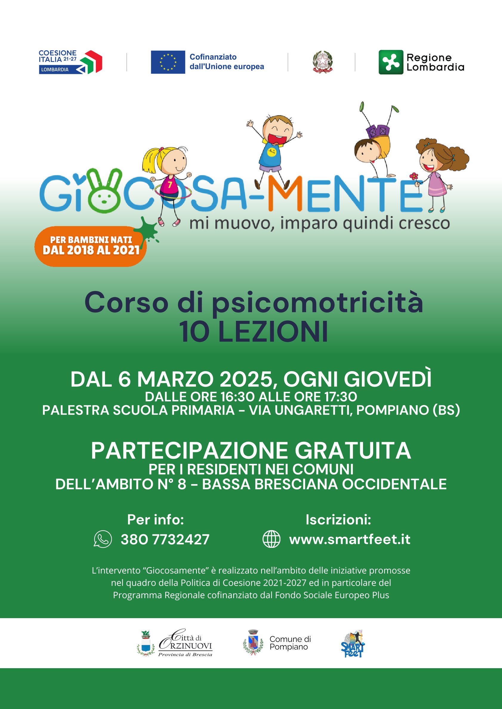 GIOCOSA-MENTE: corso di psicomotricità per bimbe e bimbi nati negli anni 2018-2019-2020-2021