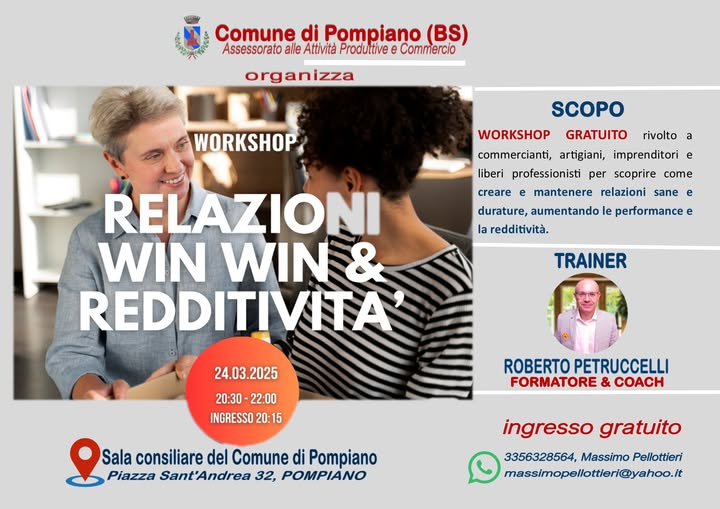 Workshop "RELAZIONI WIN WIN E REDDITIVITA'"